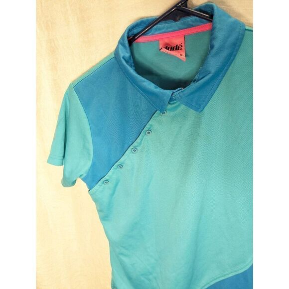 Dude Disc Golf Top Light Blue Pink Authentic Apparel USA Small S - Picture 3 of 7